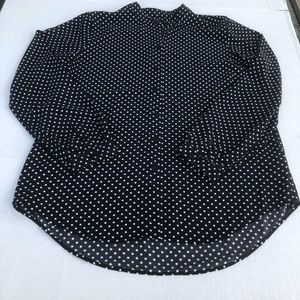 Equipment Navy and White Star Dot Blouse